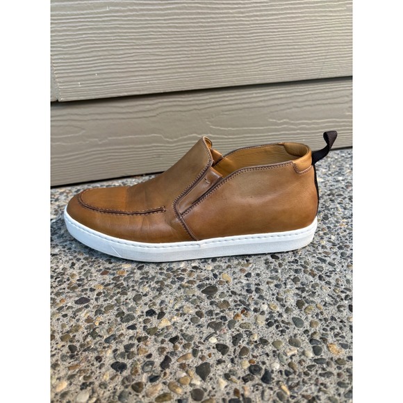 Magnanni Durham Mens Shoe Size 7 1/2 Brown Hi Top Casual Slip On Sneaker Leather - Picture 4 of 11